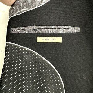 JOE JOSEPH ABBOUD SLIM FIT jacket blazer sport coat super 120s wool black 42R